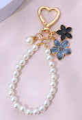 Pearl Flower Wristlet Keychain