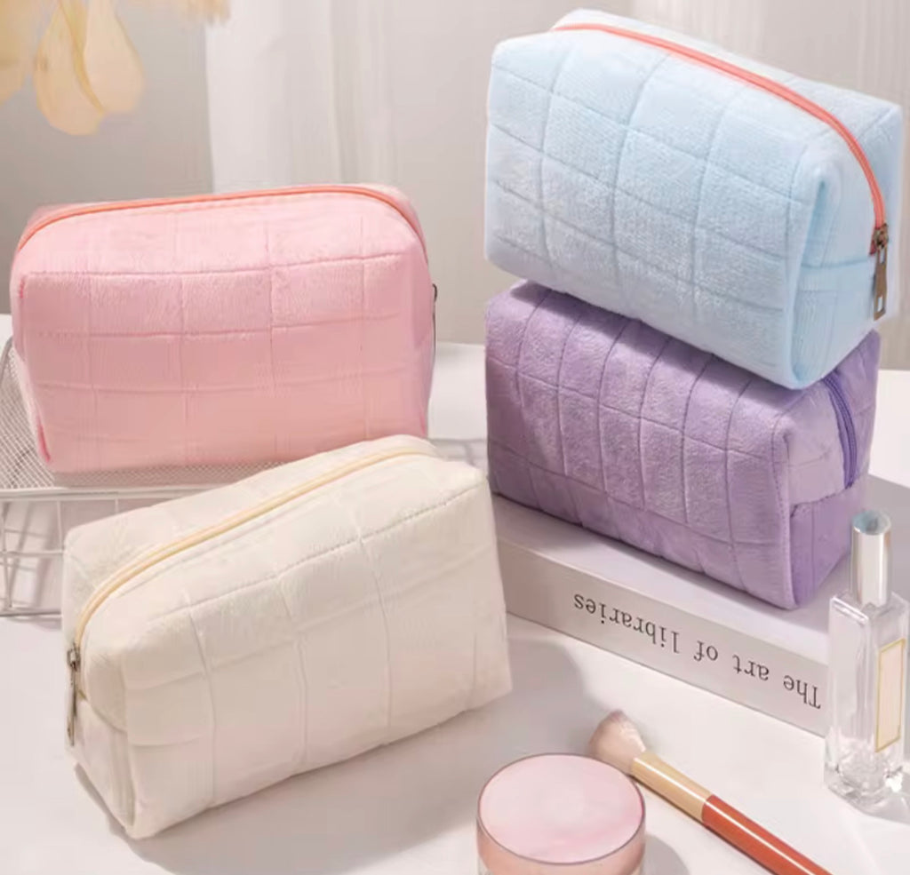 Quilted Cosmetic Makeup Bag