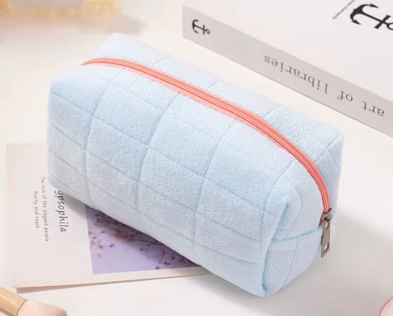 Quilted Cosmetic Makeup Bag