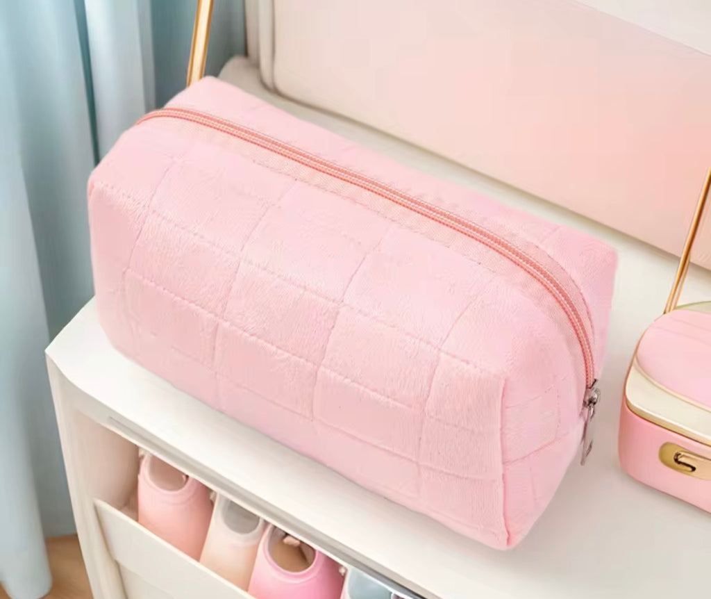 Quilted Cosmetic Makeup Bag