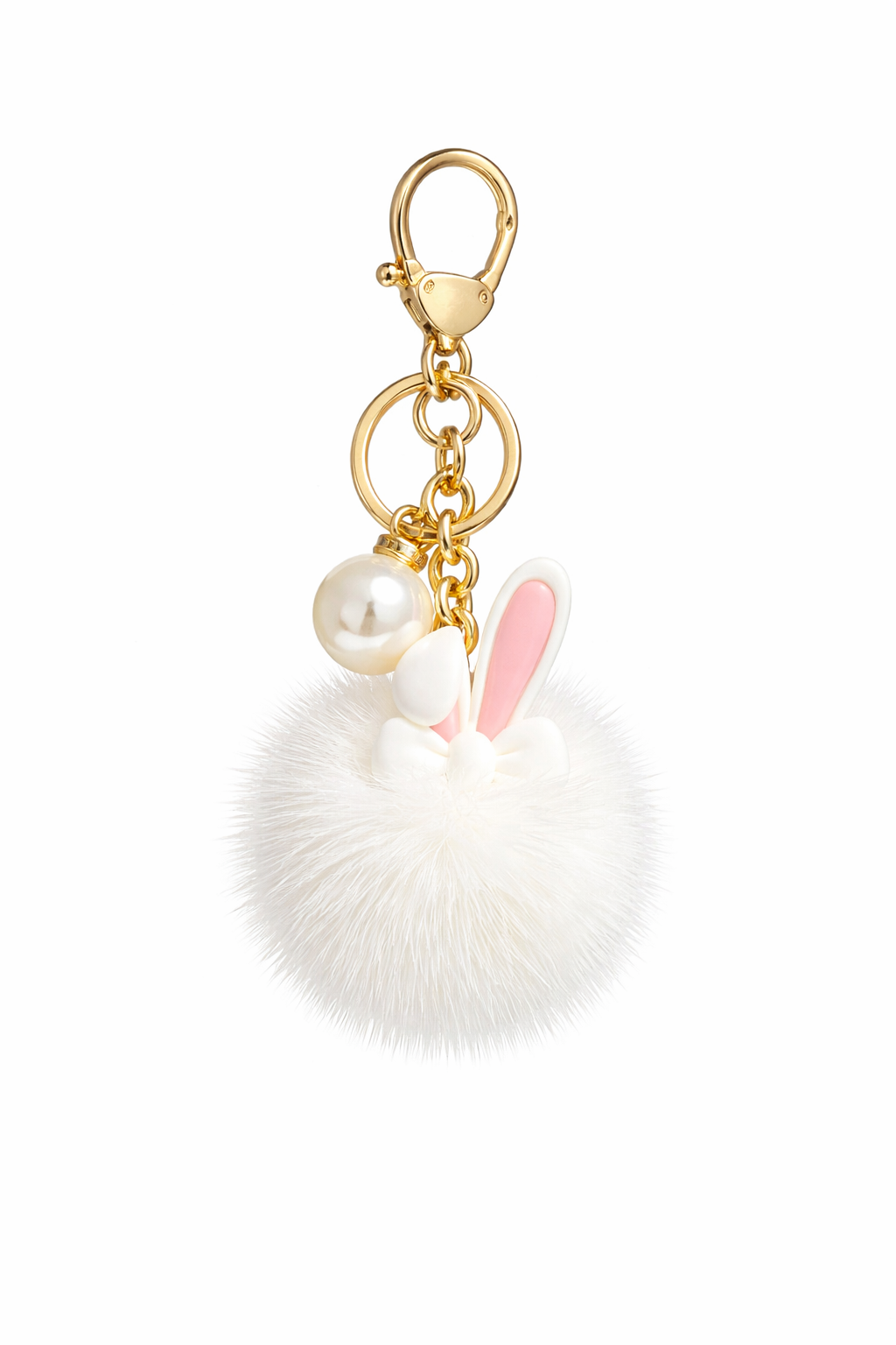 Cute Bunny Pom-Pom Keychain & Bag Charm