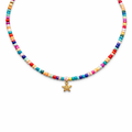 Rainbow Beaded Star Necklace – Playful, Colorful & Lightweight