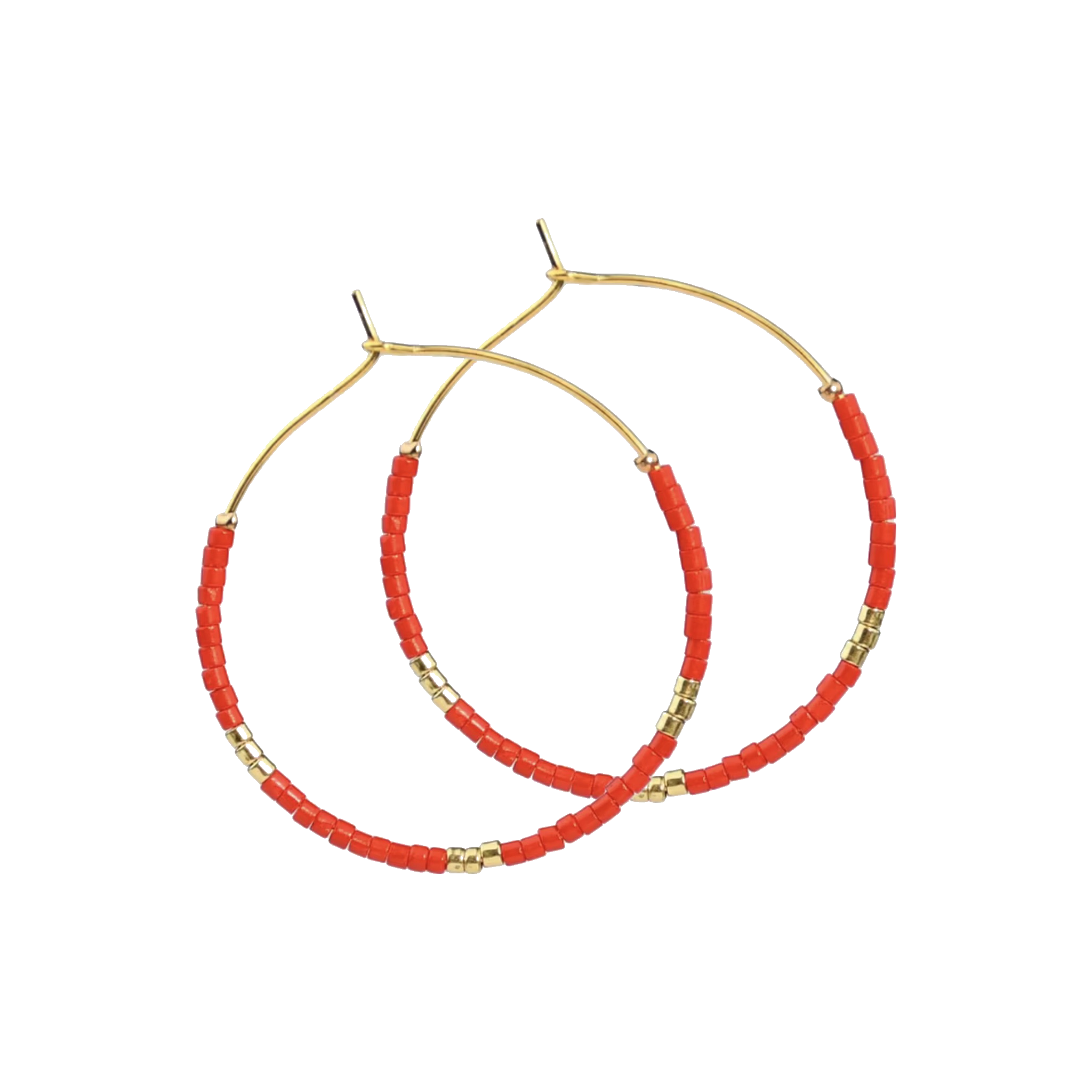 Beaded Hoop Earrings