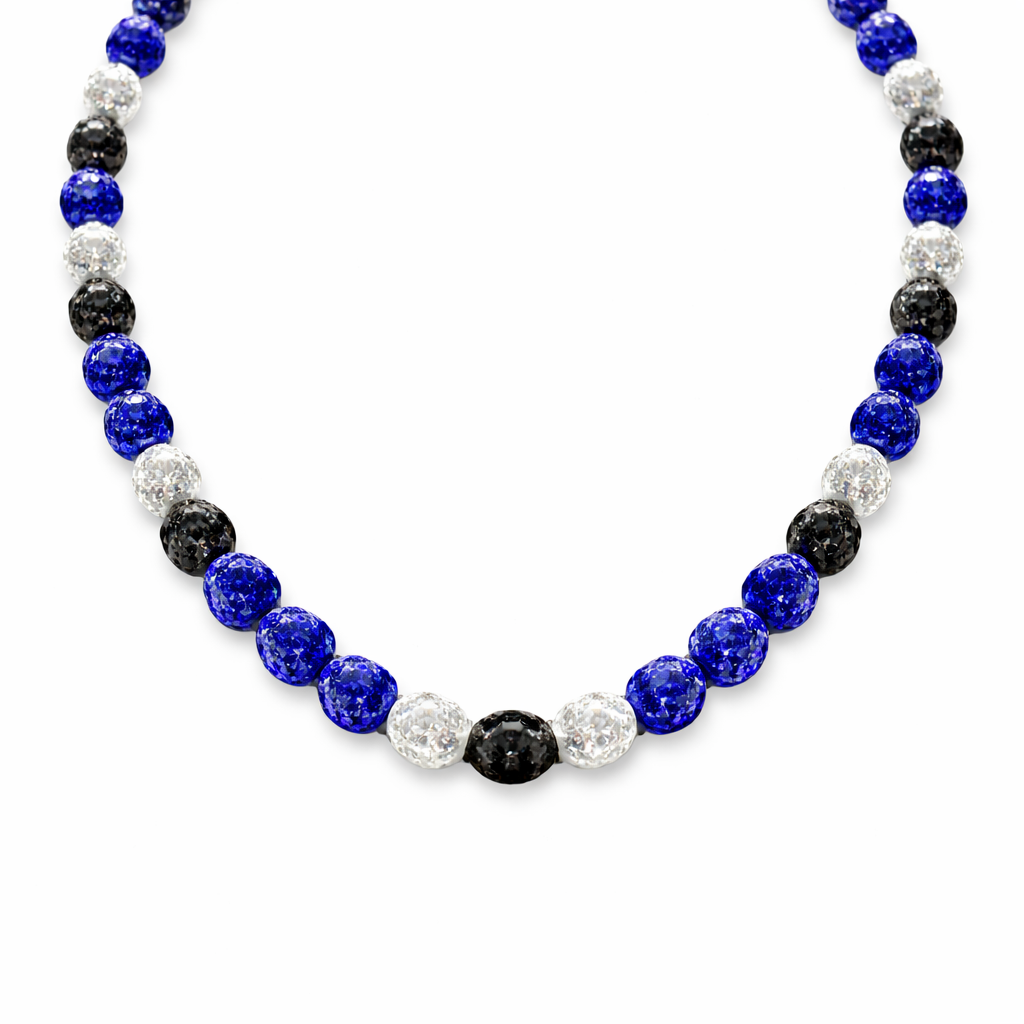 Rhinestone Beaded Necklace – Sporty Game Day Style
