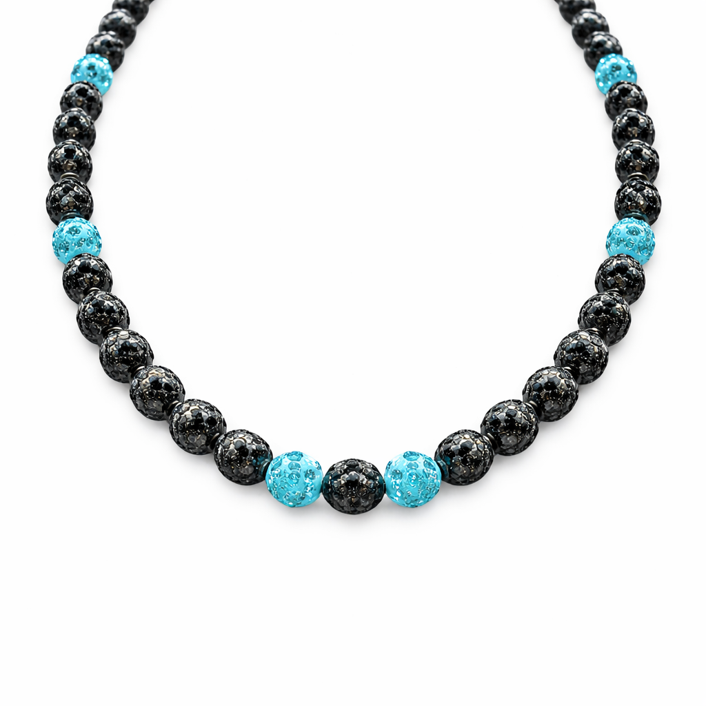 Rhinestone Beaded Necklace – Sporty Game Day Style