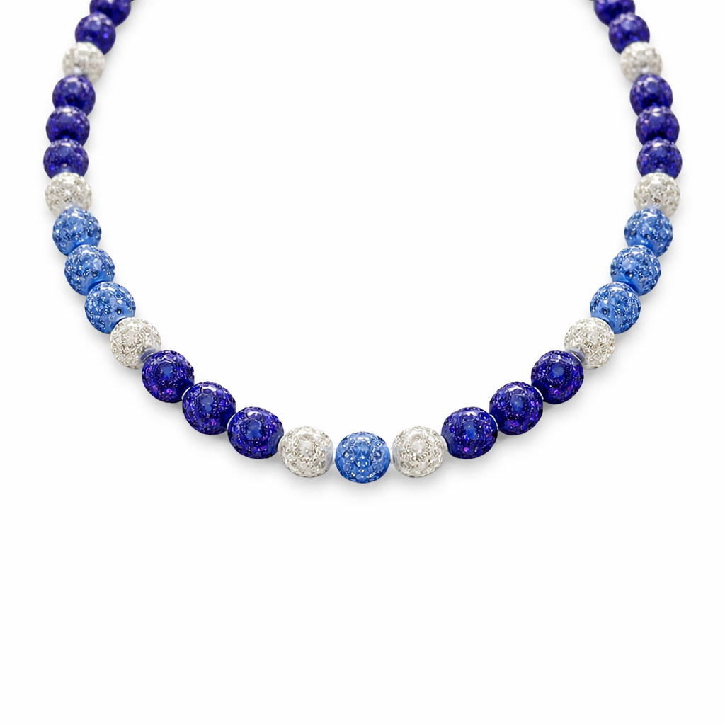 Rhinestone Beaded Necklace – Sporty Game Day Style