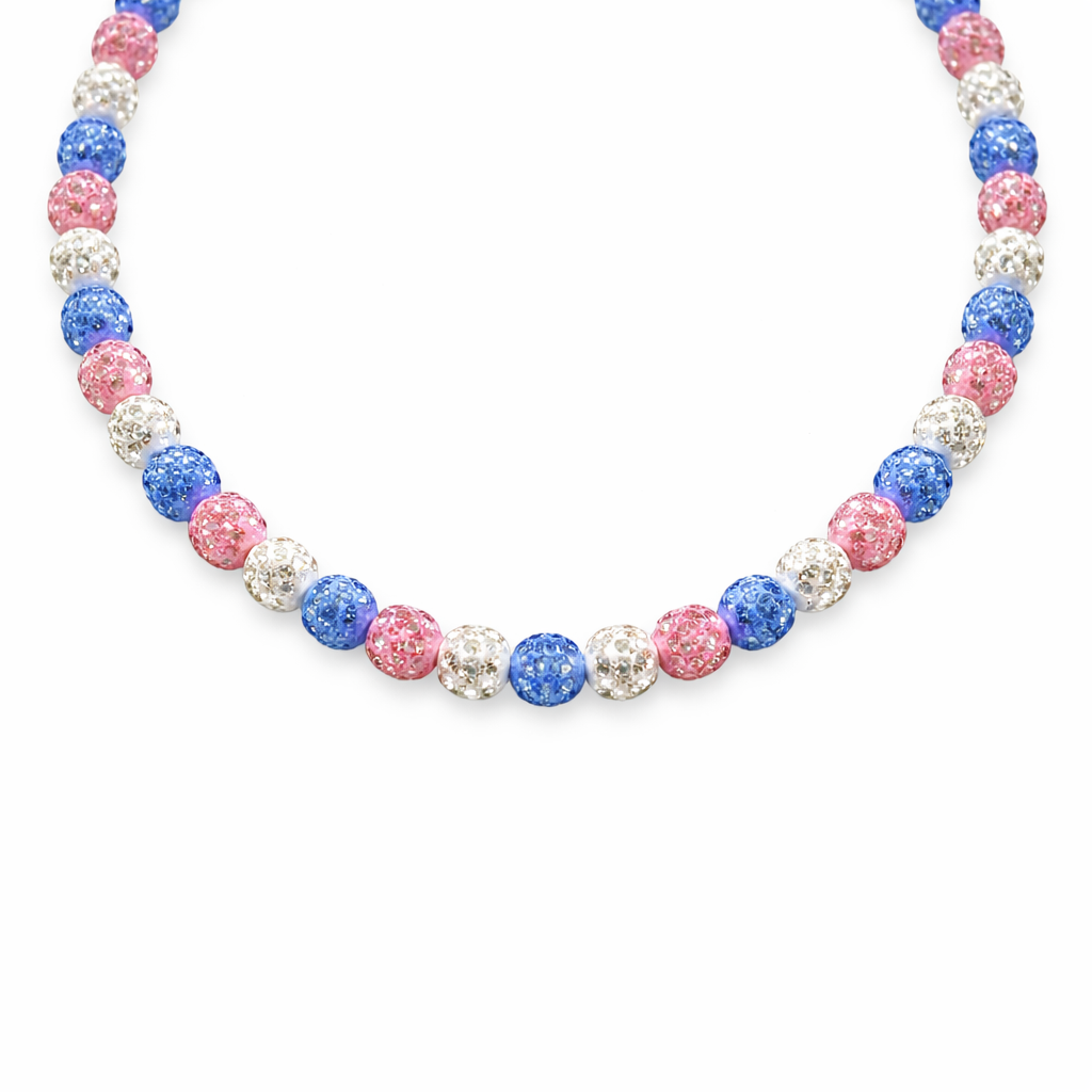 Rhinestone Beaded Necklace – Sporty Game Day Style