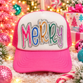 Sparkling Merry Christmas Trucker Hat