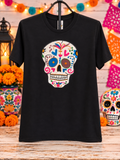 Colorful Sugar Skull Graphic Tee