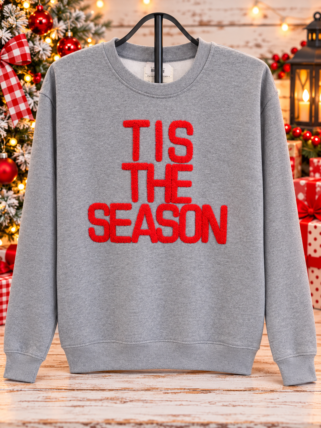 Tis the Season Chenille Letter Sweatshirt