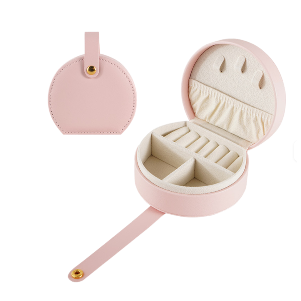 Round Travel Jewelry Case