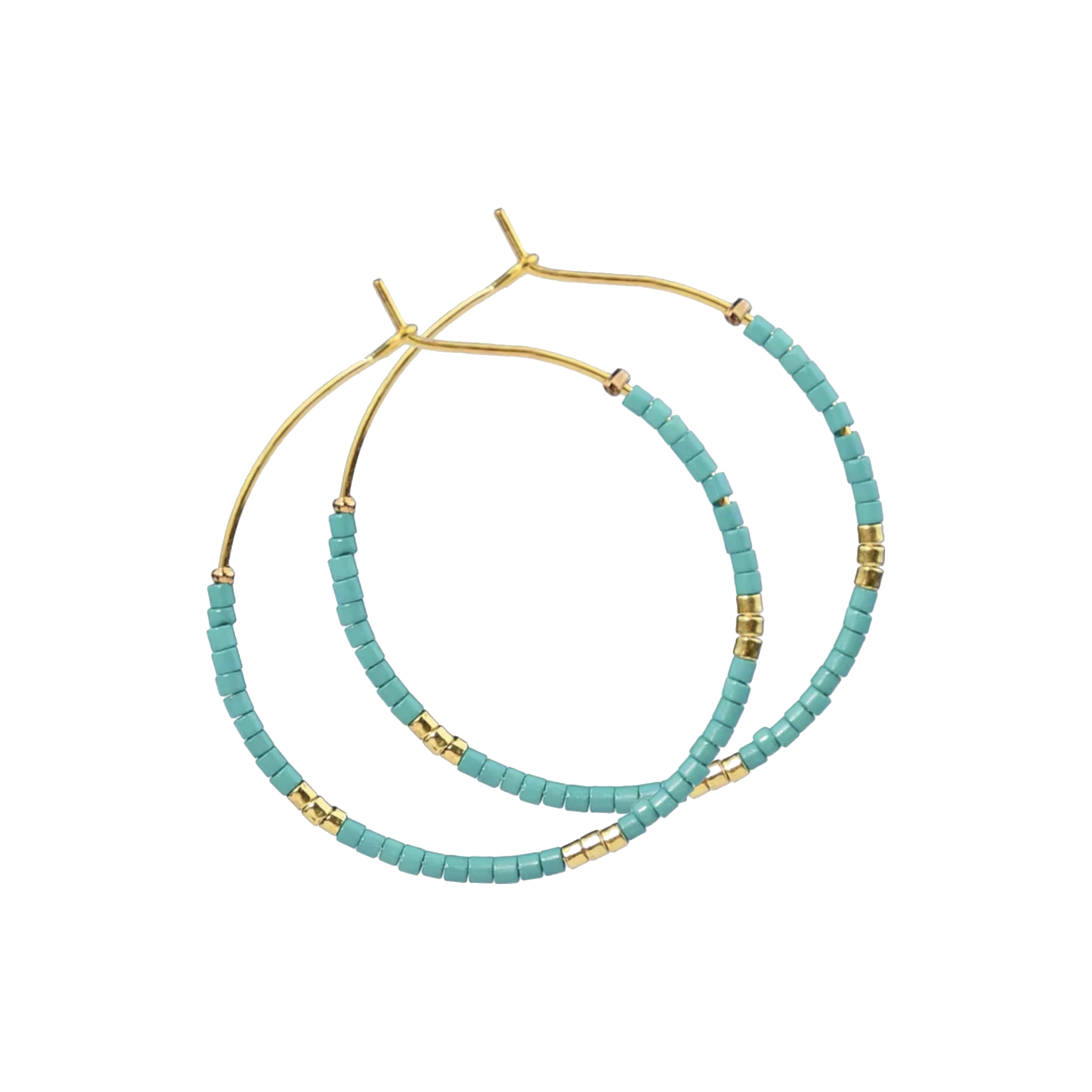 Beaded Hoop Earrings