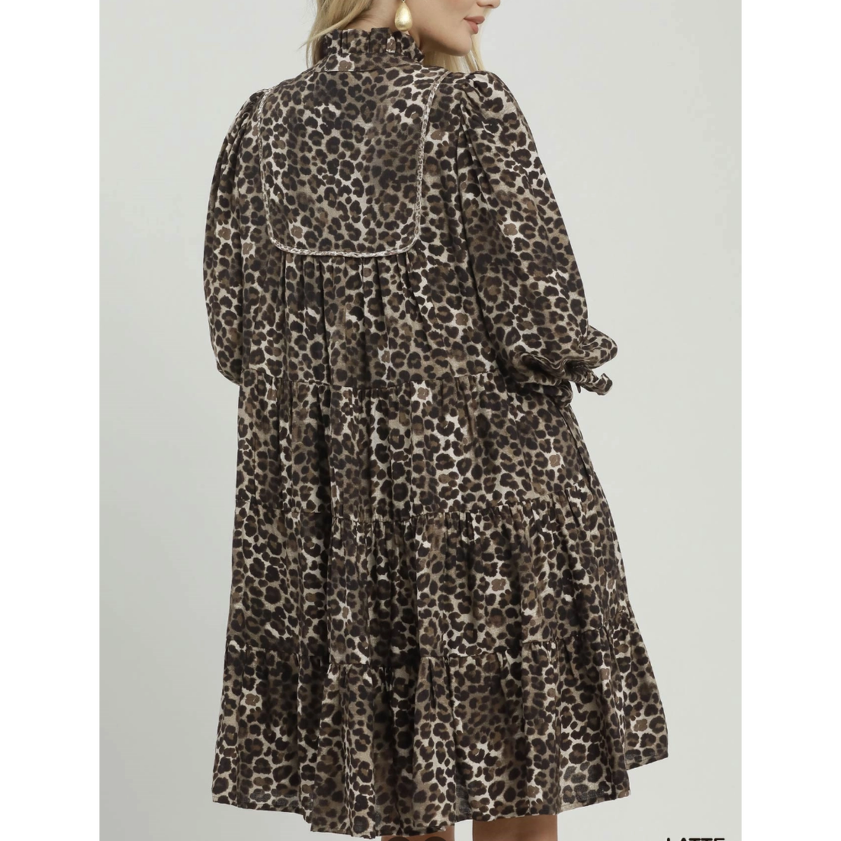 Leopard Print Tiered Dress