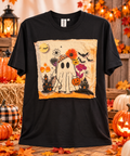 Whimsical Ghost Halloween Patch Tee